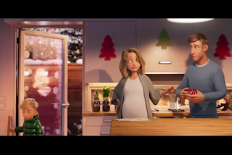 3d christmas animation music video, 3d christmas logo, merry christmas