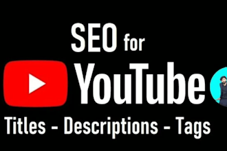 manage your youtube channel SEO for one week