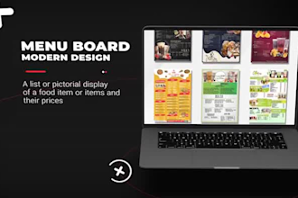 design digital menu attractively to customers for your restaurants