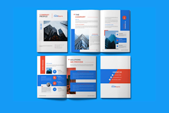 do clean, event, digital, travel, academic,  medical brochure or company profile