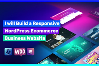 build wordpress ecommerce business website or ecommerce store