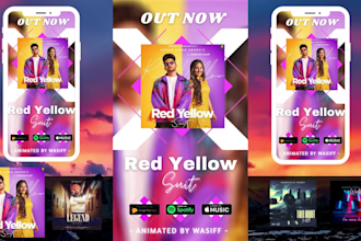 design premium style animated music promos for your instagram story and post