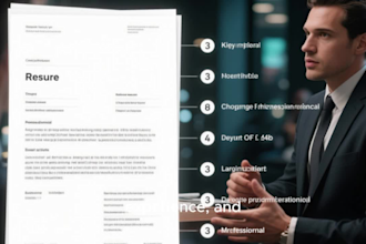 minimalist, modern, tailored resume, american and  canadian standard resume