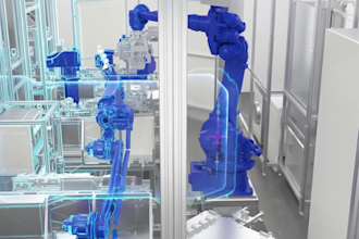 create industrial robot and factory automation 3d animation