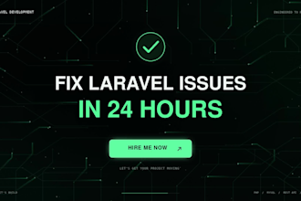 fix laravel errors or critical issues in 24 hours