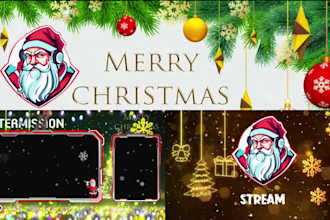 do christmas esports overlays for twitch,youtube and facebook