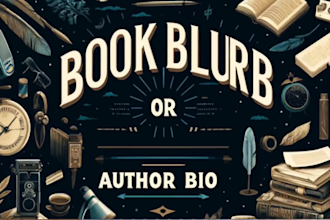 craft best book blurb or description and author bio