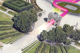 do advance 3d route map animation in google earth studio