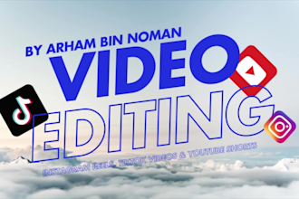 do tiktok videos, youtube shorts and instagram reels video editing