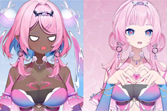 vtuber model live2d rigging, 3d vtuber model, vrm, live2d model for vtube studio