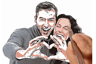 a digital drawing from the photo