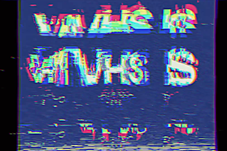 make retro video logo animation