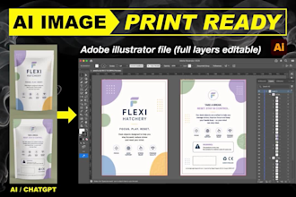 convert ai generated packaging design into print ready vector files