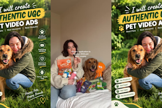 scroll stopping pet ugc content creator for dog tiktok reel video ads
