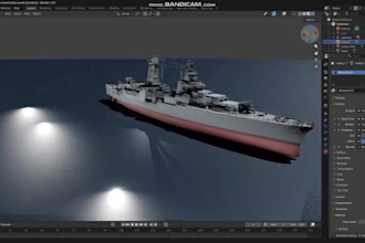 design realistic 3d ship, car model, 3d toy for games, animation an 3d printing