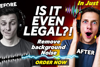 remove background noise from audio, make audio clear