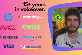 record a professional male voiceover in brazilian portuguese