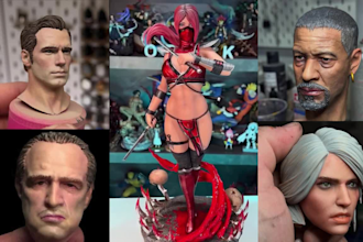 3d print and paint anime figures, miniatures, busts, and dnd tabletop models