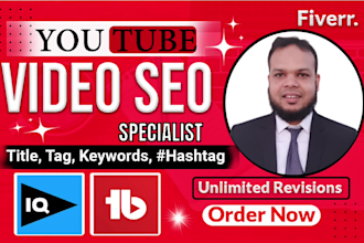 do youtube video SEO expert optimization and organic growth in your channel