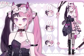 design live2d vtuber model and vtuber rigging avatar for vtube studio