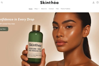 design skincare shopify store private label cosmetics website beauty website