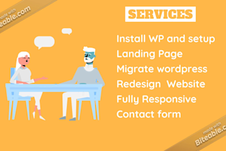 develop an attractive and responsive wordpress website