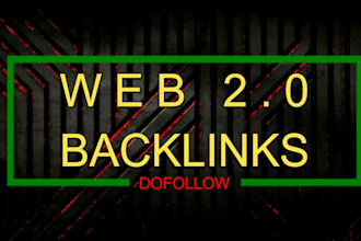 manually create seo web 2 0 dofollow backlinks for google ranking