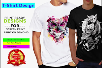 do custom based graphic t shirt design and t shirt illustration