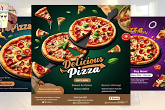 design stunning restaurant menus, food flyers, logo and animated promo videos