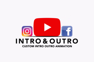 create custom youtube intro and outro or logo animation