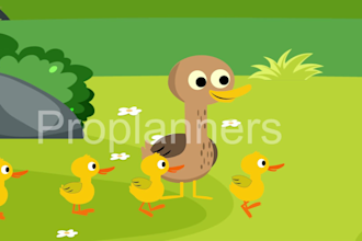 create custom 2d animated videos and 2d cartoon animation for kids
