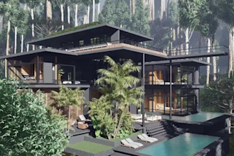 design a modern luxury villa and dream house