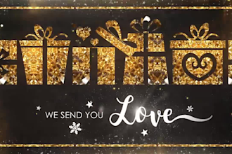 make a sparkling christmas video greeting with your logo