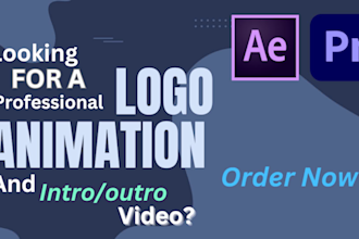 do youtube intro outro video and trailer with logo animation in 24 hours