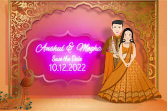 create a wedding invitation 3d popup video