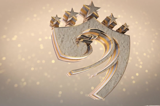 luxury 3d gold logo intro