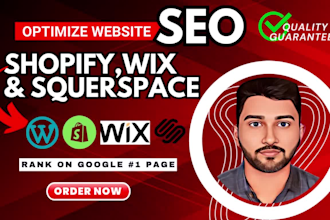 optimize shopify, wix, squarespace website SEO services to rank on google