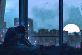 make cozy relaxing rain loop video in 24h