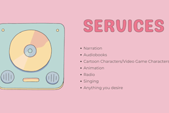 instantly deliver teen, little girl, voice overs in english
