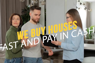 make custom we buy houses real estate promo videos