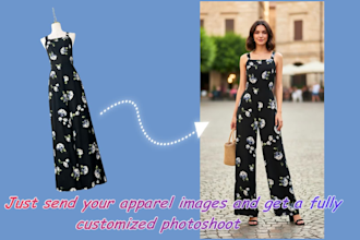 do apparel or clothes photoshoot by ai generated realistic fashion model