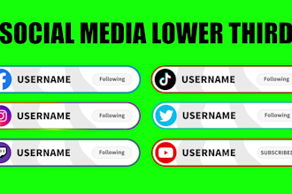 create social media lower third animation