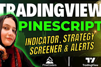 develop custom tradingview pine script strategy indicator or screener alert