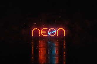 create neon logo reveal