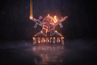 create cinematic dark metal logo intro animation