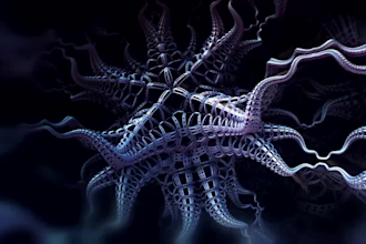 create a 3d psychedelic fractal animation for your trippy music