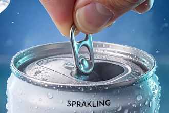 create a premium drink product advertisement