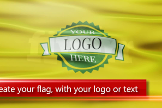 do an animated flag video using your words, images or logo