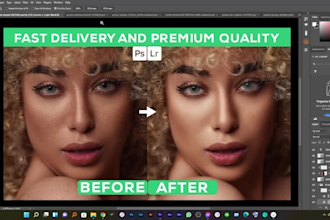 fix blurry photo, face swap and lightroom effect for ai photo retouch service
