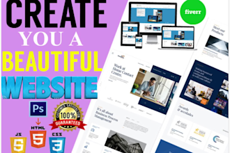 do responsive website design and convert PSD to HTML